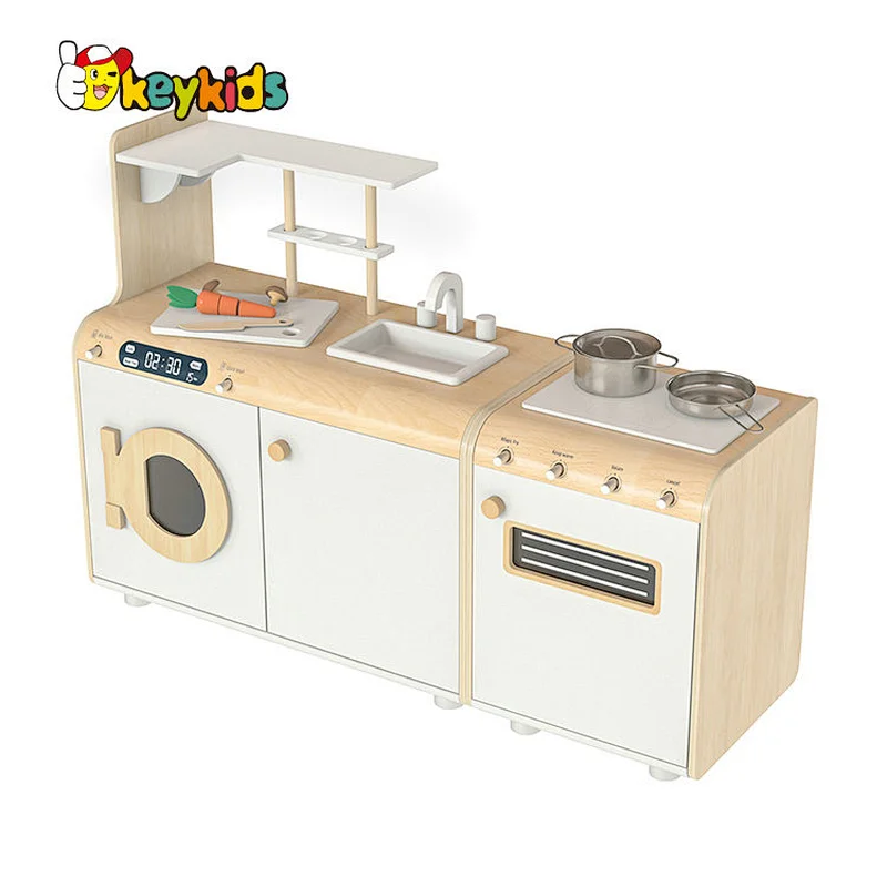 Pretend play chef wooden play kitchen set for Ages 3+ W10C897