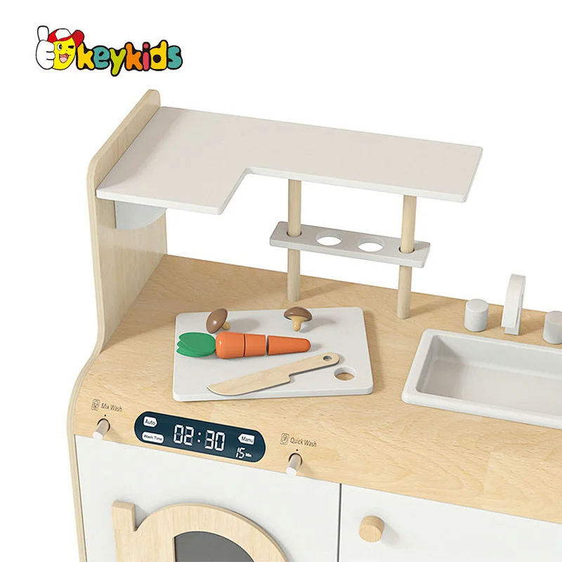 Pretend play chef wooden play kitchen set for Ages 3+ W10C897